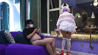 【极品萝莉】漂亮女友喵喵COS卡姆依龙女仆，超级可爱，多姿势爆操，TMD好白菜让猪给拱了，超清1080P原版