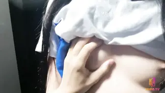 ▌不见星空▌偶遇逃课优等生在楼道自慰 公厕内打炮 大粗屌后入蜜臀无套内射(1)
