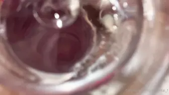水晶棒自慰都可以看到阴道了