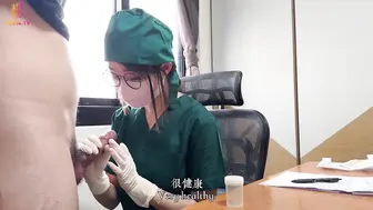 【医院捐精上】 大奶医生手淫取精